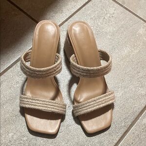 Madden Girl Beige Double Strap Sandals